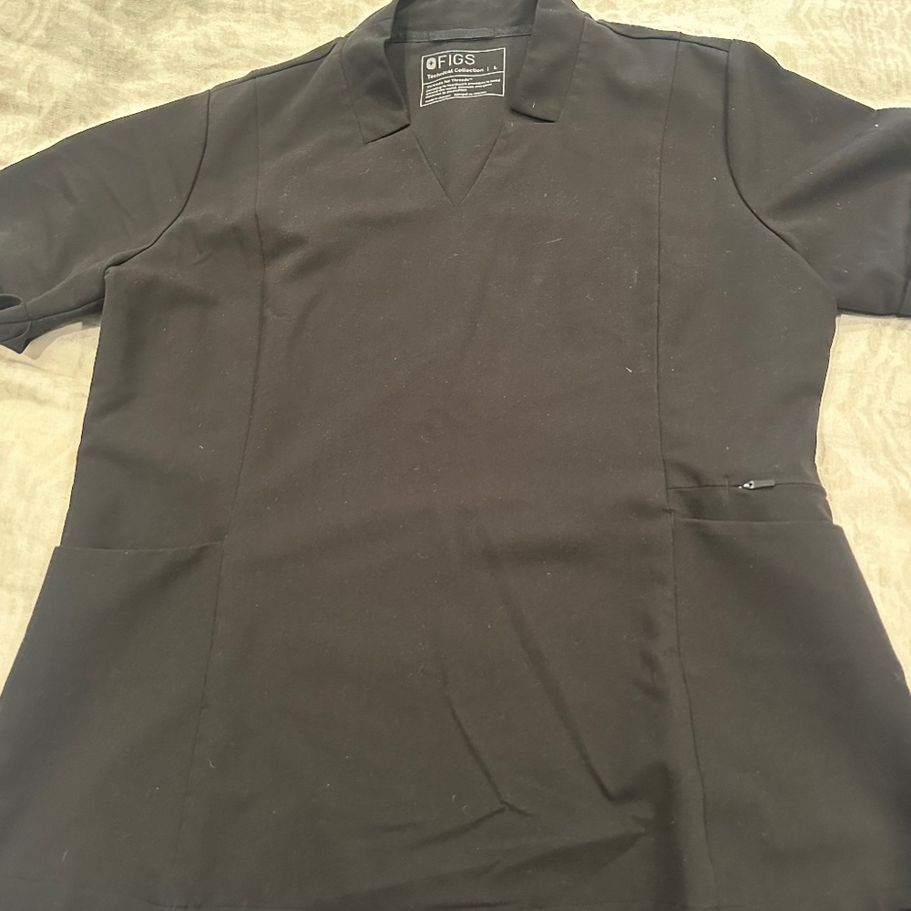 Figs Black Women's Top and Bottom
